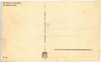 Kovásznafürdő, Baile Covasna; Hadnagy bazár a bevonuláskor, magyar zászlós címer, Kovászna visszatér...