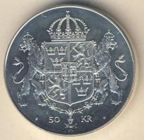 Svédország 1976. 50Kr Ag "XVI.Károly Gusztáv és Szilvia esküvője T:1