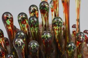 Murano stúdiómunka, jelzés nélkül, hibátlan, 22,5x23x21,5 cm