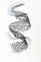 Ismeretlen francia művész: Spirál, 1/1, 2002. Pasztell, papír, jelzéssel, 42x29,5 cm