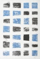 Ismeretlen francia művész: Ablakok, 1/1. Pasztell, papír, jelzéssel, 42x29,5 cm