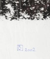 Ismeretlen francia művész: Vízesés, 1/1, 2002. Pasztell, papír, jelzéssel, 42x29,5 cm