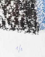 Ismeretlen francia művész: Vízesés, 1/1, 2002. Pasztell, papír, jelzéssel, 42x29,5 cm