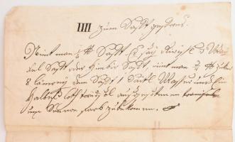 Régi kézzel írt dokumentum