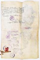 1902 József Műegyetemi mérnöki diplomája nagykárolyi születési személy részére. Ilosvay Lajos (1851-...