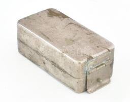 Antik tábori borotválkozási? eszköz, fém, kopással, 8x4x3 cm