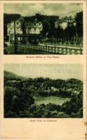 1940 Szováta-fürdő, Baile Sovata; Hotelul Bailor si Villa Siesta, Lacul Ursu cu Casinoul / Siesta nyaraló és fürdő szálloda, Medve tó és kaszinó / villa and spa hotel, lake, casino