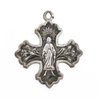 Ezüst(Ag) kereszt medál "Konstantinopel 29. März 1916." felirattal, jelzés nélkül, 3,5×3 c...