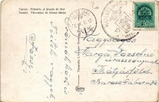 1940 Tasnád, Városház, állami iskola / Primaria, si Scoala de Stat / town hall and school + "19...