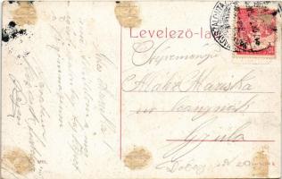 1917 Nagyszalonta, Salonta; Gimnázium. W.L. 1601. / school (ragasztónyomok / gluemarks)