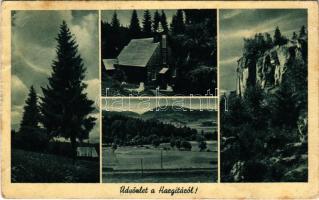 1943 Hargita, Harghita; fakápolna. Péter Ferenc kiadása / wooden chapel (EK)