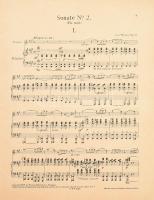 cca 1918 Weiner Leó: Sonate No. 2. (Fismoll) für Violine mit Klavierbegleitung Kompniert von - -. Op...