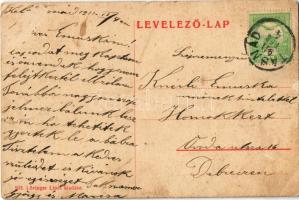 1911 Tasnád, Római katolikus templom. Lövinger Lipót kiadása / church (szakadás / tear)