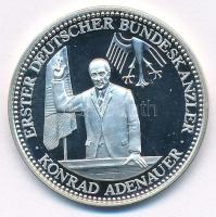 Németország 1991. &quot;Konrad Adenauer - Erster Deutscher Bundeskanzler / Die Kanzler der Bundesrepublik Deutschland&quot; jelzett Ag emlékérem (8,36g/0.999/31mm) T:UNC (eredetileg PP)