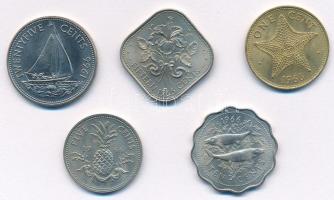 Bahamák 1966. 1c + 5c + 10c + 15c + 25c T:AU
Bahamas 1966. 1 Cent + 5 Cents + 10 Cents + 15 Cents +...