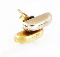 Arany (Au) 14 K fülbevalópár, jelzett, 0,5×1,5 cm, nettó: 1,3 g