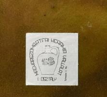 Magyarszombatfai kerámia boros készlet, jelzéssel, minimális kopottsággal, m: 8,5, 21,5 cm