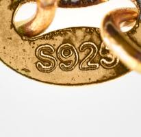 Ezüst (Ag) venezianer nyaklánc, jelzett, arany (Au, 999) középrésszel, jelzett, h: 42 cm, nettó: 1,1...