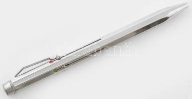 2 darab négyszínű toll, bőr tartóban