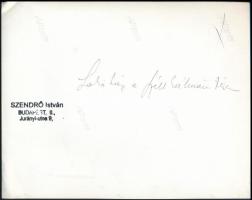 1945 Szendrő István (1908-2000): Budapest, romos lakóház a Széll Kálmán téren, pecséttel jelzett fot...