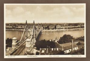 cca 1910 Budapest nevezetességei, 14 db képet tartalmazó képes album Divald Károly fotói nyomán