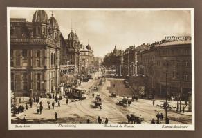 cca 1910 Budapest nevezetességei, 14 db képet tartalmazó képes album Divald Károly fotói nyomán
