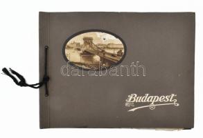 cca 1910 Budapest nevezetességei, 14 db képet tartalmazó képes album Divald Károly fotói nyomán
