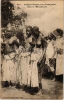 Afrique Occidentale Francaise. Jeunes Féticheuses / African folklore, half naked women (EK)