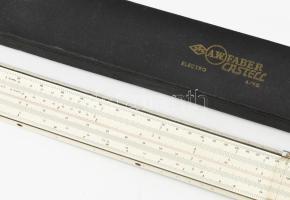 A.W. Faber-Castell nagyméretű logarléc, eredeti tokjában, h: 57 cm