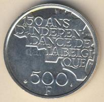 Belgium 1980. 500Fr "150 éves Belgium" Ag T:2 kis ph