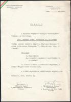 1972 Hazafias Népfront meghívója a Honismereti Bizottságának ülésére, a Honismereti Bizottság titkárának, Töltési Imre és Ortutay Gyula (1910-1978) néprajzkutató, politikus, a Hazafias Népfront alelnökének aláírásával, fejléces papíron, szakadt.