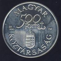 1993. 500Ft Ag "Régi dunai hajók I. - Árpád" T:BU Tanúsítvánnyal!