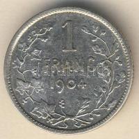 Belgium 1904. 1Fr Ag T:2