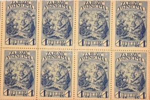 SEGÉLYBÉLYEGEK 1915. 2 klf. teljes Hadsegélyező Hivatali bélyegfüzet 100-100 db 1f és 2f névértékű b...