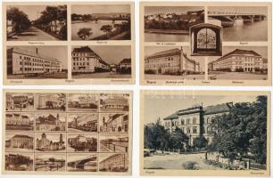 Ungvár, Uzshorod, Uzhhorod, Uzhorod; - 4 db régi képeslap / 4 pre-1945 postcards