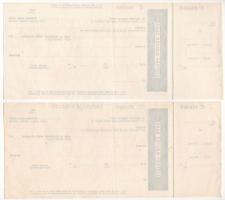 ~1910. Az Osztrák-Magyar Bank kitöltetlen csekkje (2x) sorszámkövetők T:VF