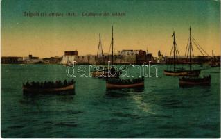 Tripoli, 20 ottobre 1911, Lo sbarco dei soldati / landing of the soldiers, Battle of Benghazi (fl)