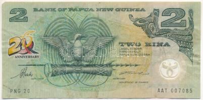 Pápua Új-Guinea DN (1995.) 2K "A Függetlenség 20. évfordulója" T:F Papua New Guinea ND (1995.) 2 Kina "20th anniversary of of independence" C:F Krause P#15