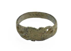 Orosz Birodalom ~1914. Bronz katonai gyűrű (59-es méret) Russian Empire ~1914. Bronze military ring (size 59)