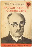 Gróf Teleki Pál: Magyar politikai gondolatok. Nemzeti Könyvtár 42-43. szám. Bp., 1941, Stádium, 137+(7) p. Kiadói tűzött papírkötés, foltos borítóval.