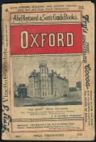 A Guide to Oxford & Its University. Abel Heywood & Sons's Series of Illustrated Penny Guide Books. Manchester, 1910, Abel Heywood & Son. Szövegközi és egészoldalas képekkel, egy kihajtható térképpel. Angol nyelven. Kiadói tűzött papírkötés, kissé sérült, foltos borítóval