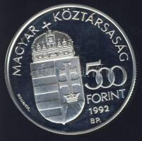 1992. 500Ft Ag "Űrkutatás" T:PP Tanúsítvánnyal!