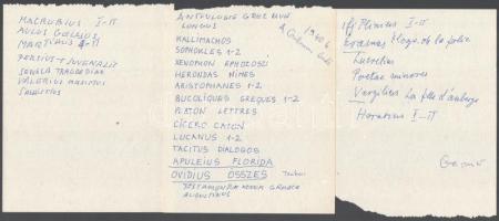 1956 Révay József (1881-1970) klasszika-filológus érdeklődő levele Détshy Károly mérnök részre, amel...