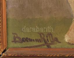 Boemm Ritta (1868-1948): Baba. Olaj, vászon, jelzett. Dekoratív, sérült fakeretben. 50x40 cm / oil o...