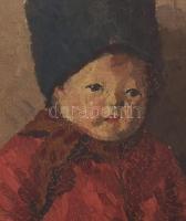 Boemm Ritta (1868-1948): Baba. Olaj, vászon, jelzett. Dekoratív, sérült fakeretben. 50x40 cm / oil o...