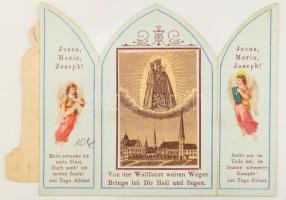 cca 1800-1910 Doboznyi vegyes szentkép, közte sok litho és csipkés, textil, német nyelvűek