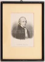 Joseph Haydn. Acélmetszet, papír, jelzés nélkül, Kunstverlag Carlsruhe, üvegezett fakeretben, 11,5x8,5 cm