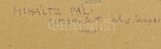 Miháltz Pál (1899-1988): Soproni utcarészlet. Akvarell, papír, jelzés nélkül, balra lent autográf cí...