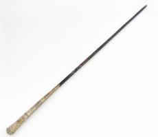 Antik sétapálca fém díszítéssel, jelzéssel, kopással, sérüléssel, h: 105 cm