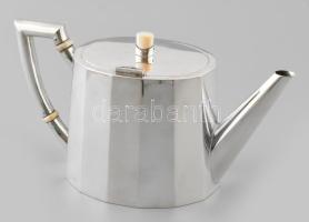 Ezüst(Ag) art deco teás kiöntő, jelzett, m: 14 cm, bruttó: 694 g